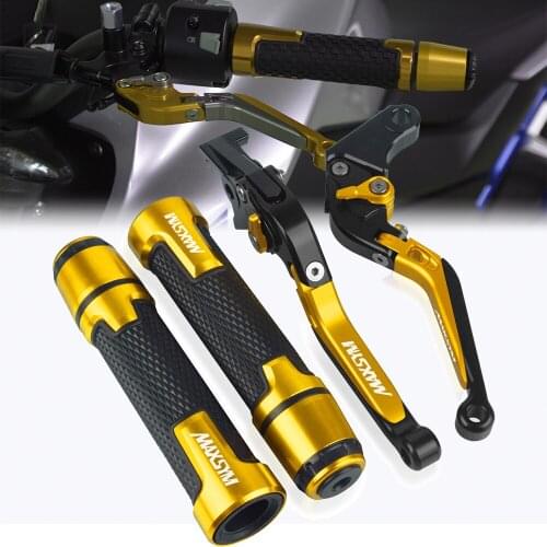 Motorcycle Accessories CNC Aluminum Brake Clutch Levers Handlebar Hand Grips ends For SYM MAXSYM 400i 600i MAX 400 600 All Year