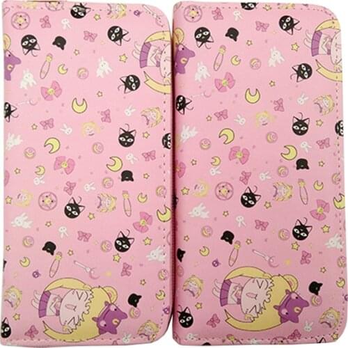 Cartoon Women Wallet Candy Color Clutch Purse Girl Cardcaptor Card Captor Sakura Wallets Handbag Card Coin Bag