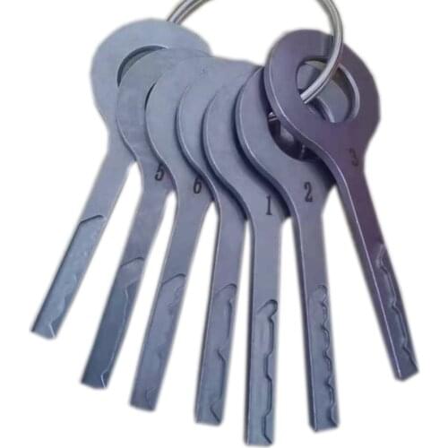 New Arrival 7pcs Lasertrack HU66 Car Keys for VW Auto Locksmith Tools