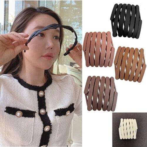 2021 New Scalable Easy To Carry Travel Outdoor Hairband Headband Women Girl Invisible Hair Hoop Fashion Hair Accessories