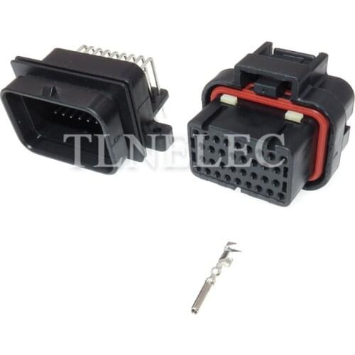 1.0mm 34 Pin Way Sealed Electrical Female Male PCB Pin Connector Computer ECU Plug 6437288-1 4-1437290-0