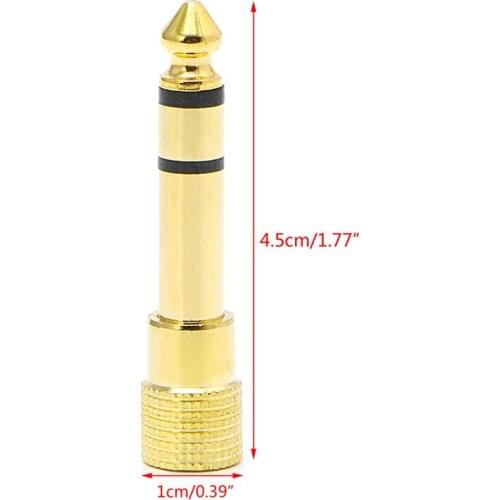 6.5mm 1/4\"Male Plug To 3.5mm 1/8\" Female Jack Stereo Headphone Adapter
