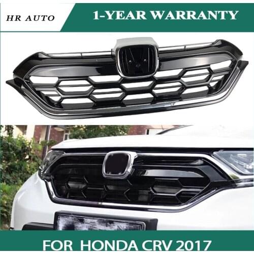 Fit for Honda CRV 2017 Car Front Grille Bumper Hood Upper Lower Mesh Chrome Automobile Grill Covers Car Styling