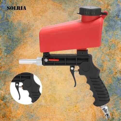 Portable 90psi Gravity Sandblasting Gun Pneumatic Small Sand Blasting Machine Adjustable Pneumatic Sandblasting Set Power Tools