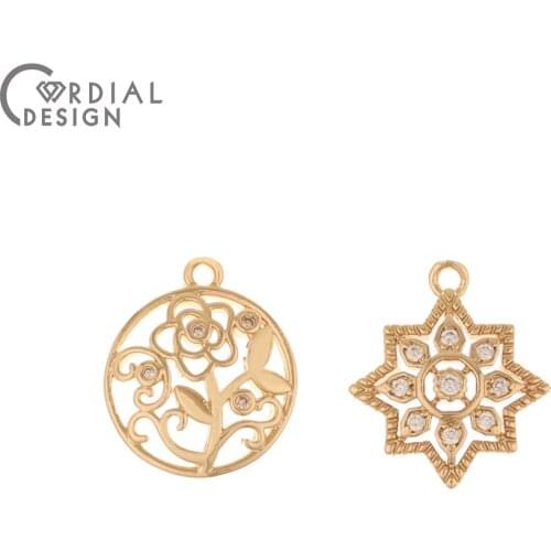 Cordial Design 50Pcs Jewelry Accessories/Hand Made/CZ Pendant/Jewelry Findings & Components/DIY Parts/Earrings Making/Charms