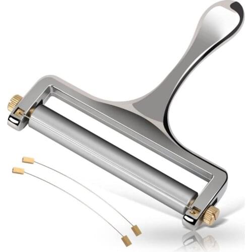 Cheese Slicer Adjustable Thickness Heavy Cheese Slicers With Wire For Soft & Semi-Hard Cheeses Included 2 Cutting Wire Kitchen