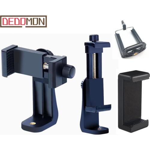 1/4 threaded hole Universal Tripod Mount Cell Phone Clip Holder 360 Rotation Tripod Stand for iPhone Xplus Samsung Xiaomi Huawei