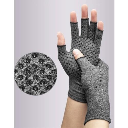 Arthritis Gloves Women Men Cotton Pain-relief Compression Wristband Fingerless-joint Hand-brace Osteoarthritis Mittens Soft