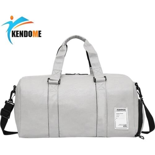 Women Mens Hot Sport Bag Training Gym Bag PU Leather Waterproof Handbag Outdoor Shoulder Bag Fitness Yoga Gym Bag