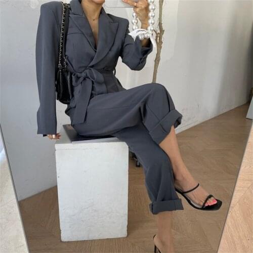 Alien Kitty Retro Elegant Jumpsuits OL Business High Street Women New 2021 Casual Slim Stylish Autumn Loose Chic Work Wear
