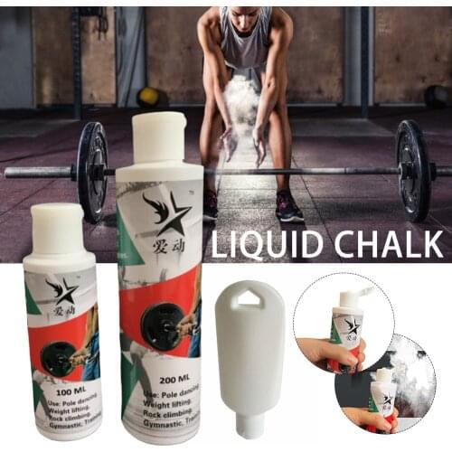 200ML Liquid Chalk Anti-slip Magnesium Powder Weightlifting Rock Climbing Lifting Workout Non-slip Powder Gym Fitness Supplies