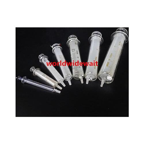 1ml 2ml 5ml 10ml 20ml 30ml 50ml 100ml Glass Syringe Injector Glass Sampler