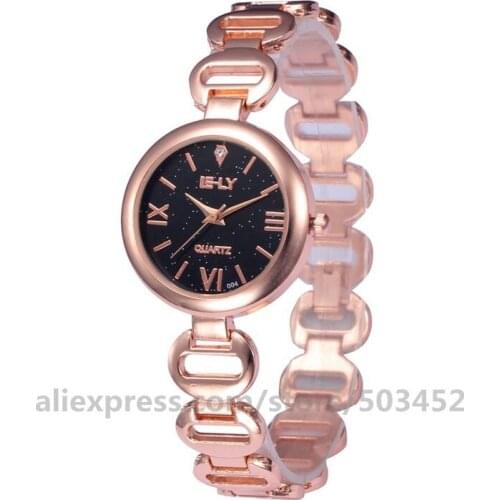 100pcs/lot E-LY 066 Fashion Women Bracelet Watch Factory Price Minimalism Rhinestone WristWatch For Watches Gift Clock