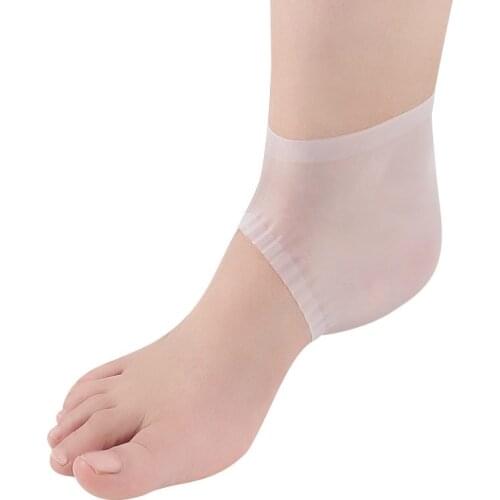 2pieces=1pair Heel Cover Foot Care Tools Protector Silicone Gel Pedicure Prevent Cracked Pads Plantar Fasciitis Orthopedic