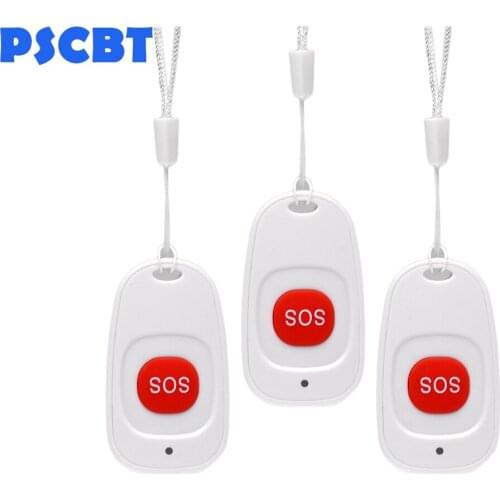 3pcs Wireless SOS Emergency button Alarm Home Burglar Alarm Panic button Alarm Sensor 433MHz for PS85 Security Alarm System
