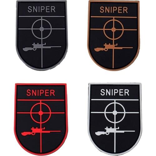 3D PVC SNIPER Scope Crosshair SWAT Black Ops Tactical Patches AIRSOFT COMBAT PAINTBALL SNIPER PATCH Badge