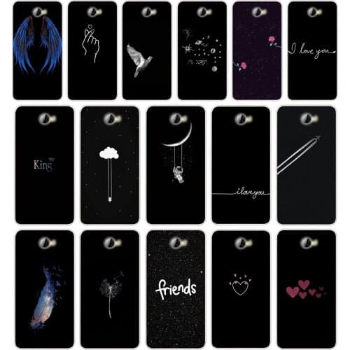 45 Line Art Face Abstract Pattern Silicone TPU Cover Phone Case On Case For Huawei Y3 II Y5 II Nova 5T GR3 P40 Lite E Case Soft