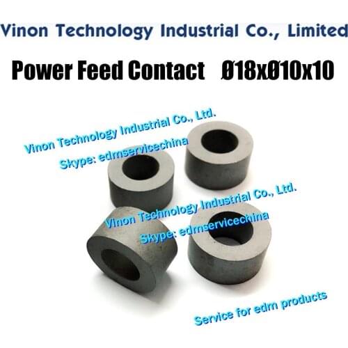 5PCS Pack) 18x10x10mm Power Feed Contact edm parts for DEWEI WEDM-HS/MS machines High/Middle Speed wire cutting. outer dia.18mm