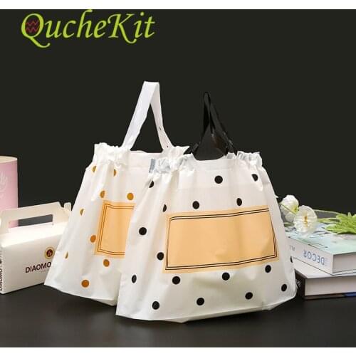 50Pcs Thick Large Plastic Shopping Bags With Hand Storage For Clothing Wedding Party Gift Packaging Bag Clothing Store