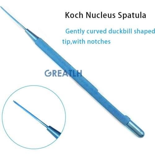 Autoclavable Koch Nucleus Spatula Titanium Veterinary Ophthalmic Surgical Instrument