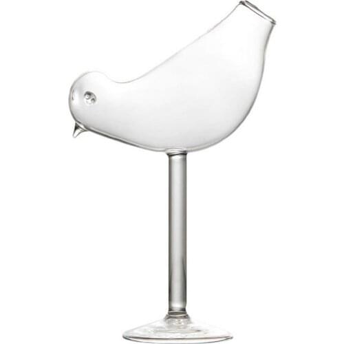 Creative Bird-shaped Cocktail Design Glasses Transparent Lead-free High Shed Glass Wine Glass Goblet Whiskey Beer Drinking Cup