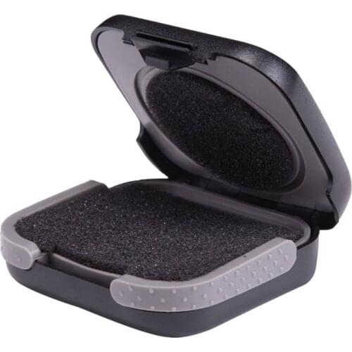 Portable Liner Foam and ABS Material Black & White Hearing Aid Case Storage Box