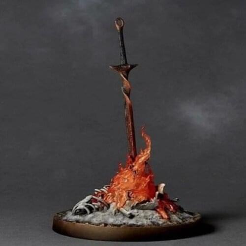 Game Collectibles Figure Toys Demons Souls Figure 23cm Bonfire Lit Sword Pvc Action Figure Boy Toys Pop Kid Holiday Gift