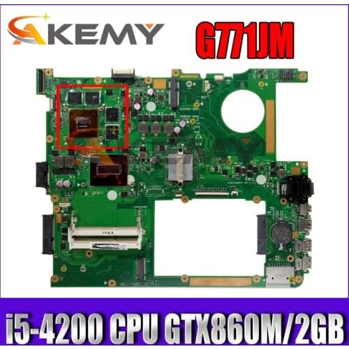 G771JM LVDS interface HM86 i5-4200 CPU GTX860M/2GB Mainboard For ASUS G771 G771J G7G771JM Laptop motherboard 100%Tested Working