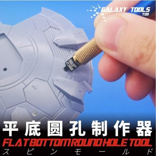 GALAXY Tool T09B10~12 Flat Bottom Round Hole Tool 1~6mm Corner/Rivet Maker Marking Tool & Knife With Handle For Gundam DIY