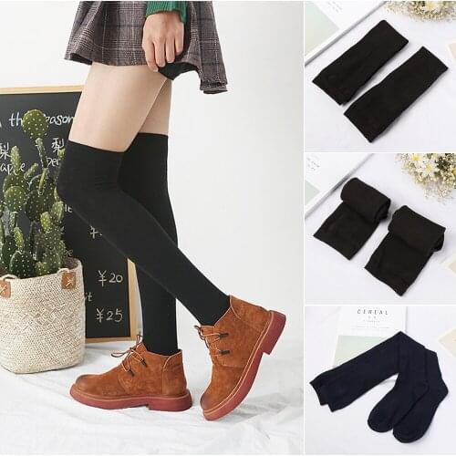 Fashion Women Girls Leg Warmers Overknee Socks Long Black White Grey Thigh High Elastic Polyester Cotton Breathable Stockings