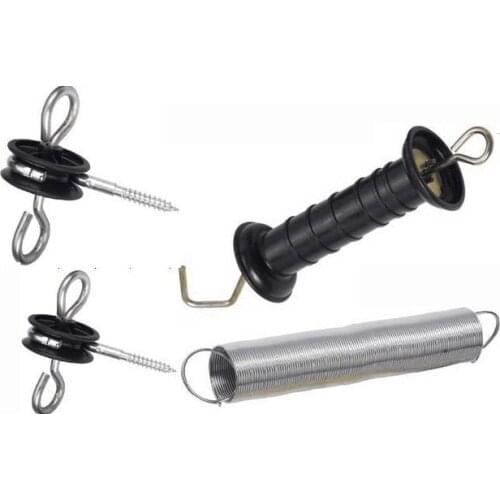 Pulse Electronic Fence Spring Door Handle Double-hook Insulator Electric Fence Accessories For Husbandry Cattle Sheep And Horse