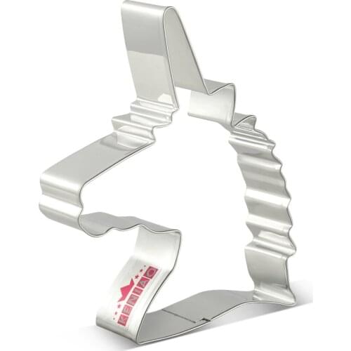 KENIAO Unicorn Head Cookie Cutter for Kids Birthday - 8.5 x 12.7 cm- Biscuit / Fondant / Pastry / Bread Cutter - Stainless Steel