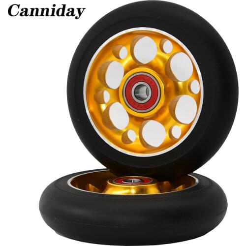 2pcs 100 mm Skate Wheels 88A Braking Roller Skate Shoes Wheels 608-standard ABEC-9 bearings Skates Wheels