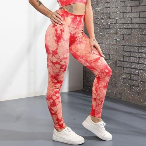NORMOV Casual Women Leggings Seamless Tie Dye Print Breathable Skinny Legging Fitness High Waist Push Up Leggings Feminina