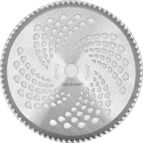 255X25.4mm 80T Brush Cutter Blade Lawn Mower Cutter Replacement Circular Saw Blade For Cutting Grass Trimmer Blade
