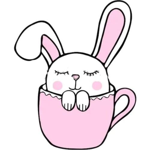 Teacup Bunny Metal Cutting Dies For Baby Brithday Paper Card Making Stencil Vintage Scrapbook Album