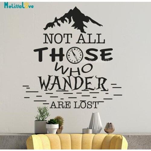 Not All Those Who Wander Are Lost Quote Wanderlust Wall Art Decal Home Adventure Decor Sticker BA457