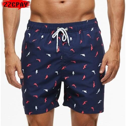 New Quick Dry Summer Mens Print Beach Board Shorts Surf Siwmwear Swim For Quarter Swimwear Loose Short Breathable Waterproof
