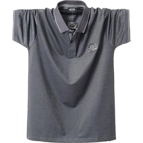 SHABIQI Brand Clothing Men Polo Shirt Men Business Casual Solid Male Polo Shirt Short Sleeve High Quality Pure Cotton Plus Size