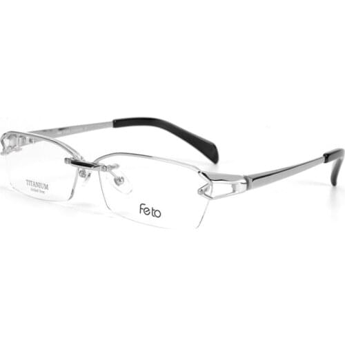 Veshion Titanium Glasses Frame Men Half Rim Eyeglasses Frames for Male Square Spectacle Frame Unisex Ultra-light Vintage Myopia