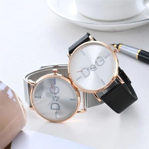 Women Watches DQG Luxury Fashion Brand Ladies Wristwatches With Rose Gold Mesh Band Simple Woman Clock Gifts