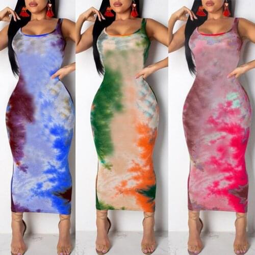 Women Graffiti Slim Fit Dress Ladies Girls Boho Long Maxi Dresses Evening Party Beach Bodycon Dresses Sundress