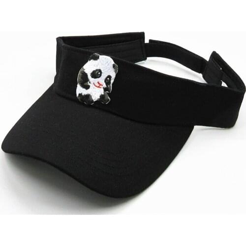 2020 Cotton Panda Animal Embroidery Visors Baseball Cap Adjustable Snapback Cap for Men and Women 174