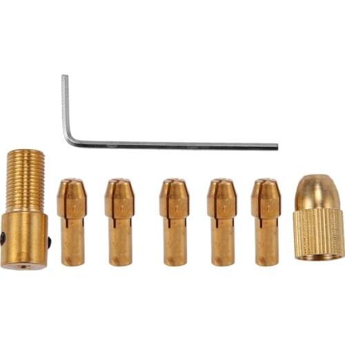 8Pcs 0.5-3mm Small Electric Drill Bit Collet Mini Twist Chuck Tool Kit