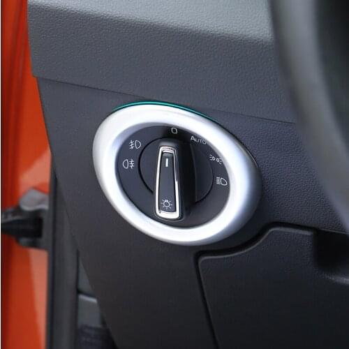 For Skoda Superb 2016-2018 Car Styling Auto Accessories ABS Chrome Car Headlamps Adjustment Switch Cover Trim