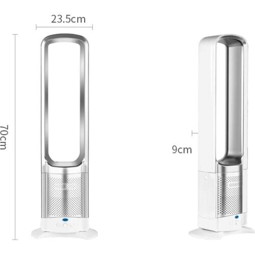 Household Stand Fan 32 Inch Negative Ion Air Purification Leafless Fan 90°rotation Angle Air Filter Mute Tower Fan NPS036 EB