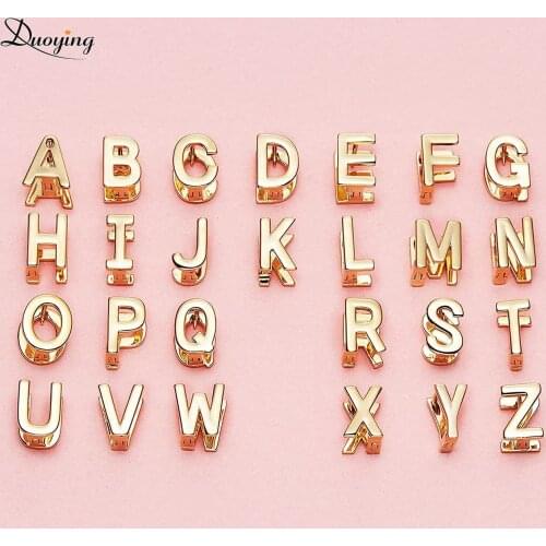 Duoying Custom Initial Stud Earrings 14K Gold Plated Letter A-Z Stud Earrings Jewelry for Women