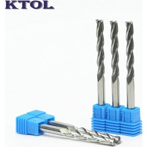 6mm CEL32-72mm 3 Flute Solid Carbide End Mills Router Cutters Long 5pc Tungsten CNC Milling Tools Spiral Woodworking Cutting Bit