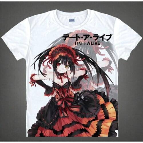 Date A Live T-Shirt Shido Itsuka Shirt Mans summer t-shirts anime shirt Cute Girls' Dress womens fashion white shirts a