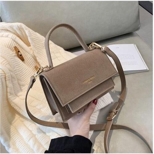 Scrub PU Leather Small Crossbody Bags for Women 2020 Trend Chain Hand Bag Womens Branded Trending Shoulder Handbags